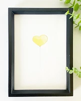 Yellow Heart Balloon Art Print