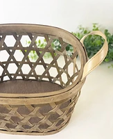 Woven Basket With Handles