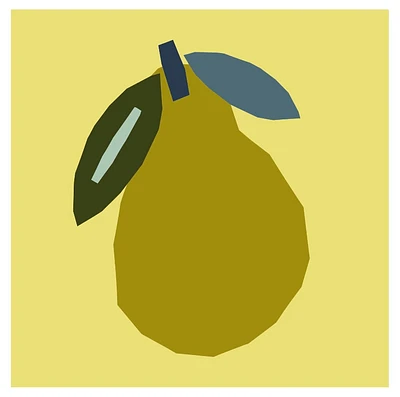 Friendly Pear Art Print