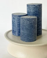 Blue Pillar Candles