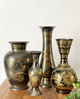 Etched Brass Vases