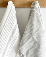 S/2 Turkish Towels -Grey