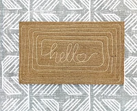 Hello Engraved Coir Door Mat