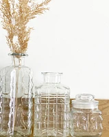 S/3 Cobalt Glass Jars