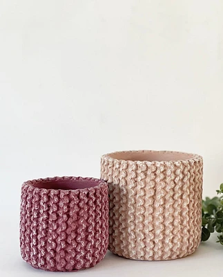 Knitted Plant Pots