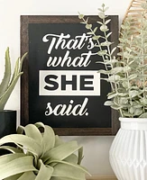 "That's What She Said" Chalked Signs