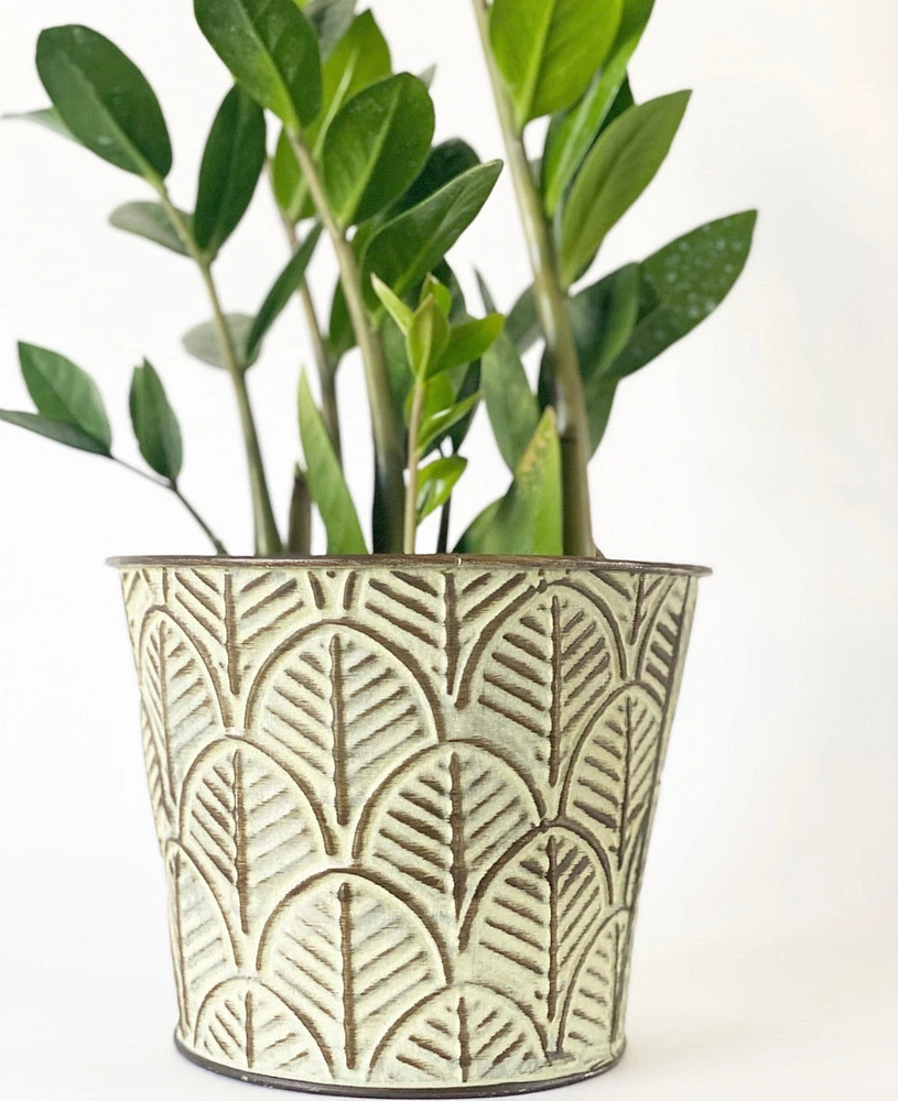 Embossed Metal Planters