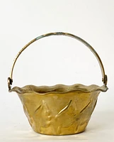 Brass Dish Leaf with Handle