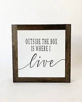 "Outside the Box" Chalked Signs