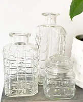 S/3 Cobalt Glass Jars