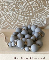 Dark Grey Wooden Garland