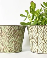 Embossed Metal Planters