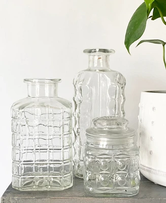 S/3 Cobalt Glass Jars