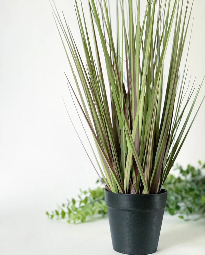 Faux Potted Grass -Two Toned