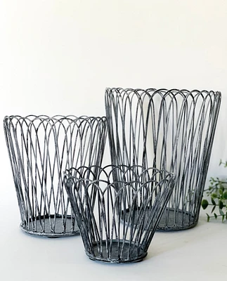 Iron Basket Planters