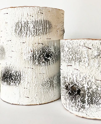 Faux Birch Log Risers