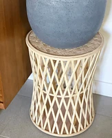 Cross Bamboo Stool