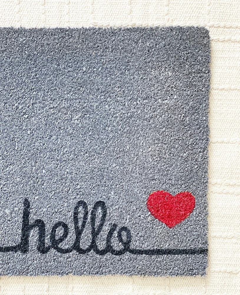 Hello Heart Door Mat