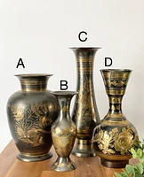 Etched Brass Vases