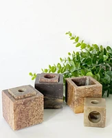 Customizable Stone Candle Holders