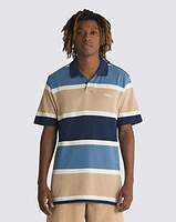 Playeras Halicrest Stripe Polo Ss Look Azul/Café