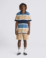 Playeras Halicrest Stripe Polo Ss Look Azul/Café