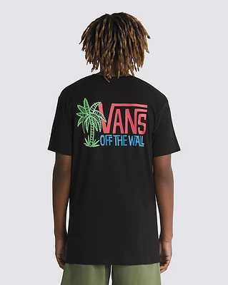 Playeras Vans Palm Lines Ss Look Negro/Rojo