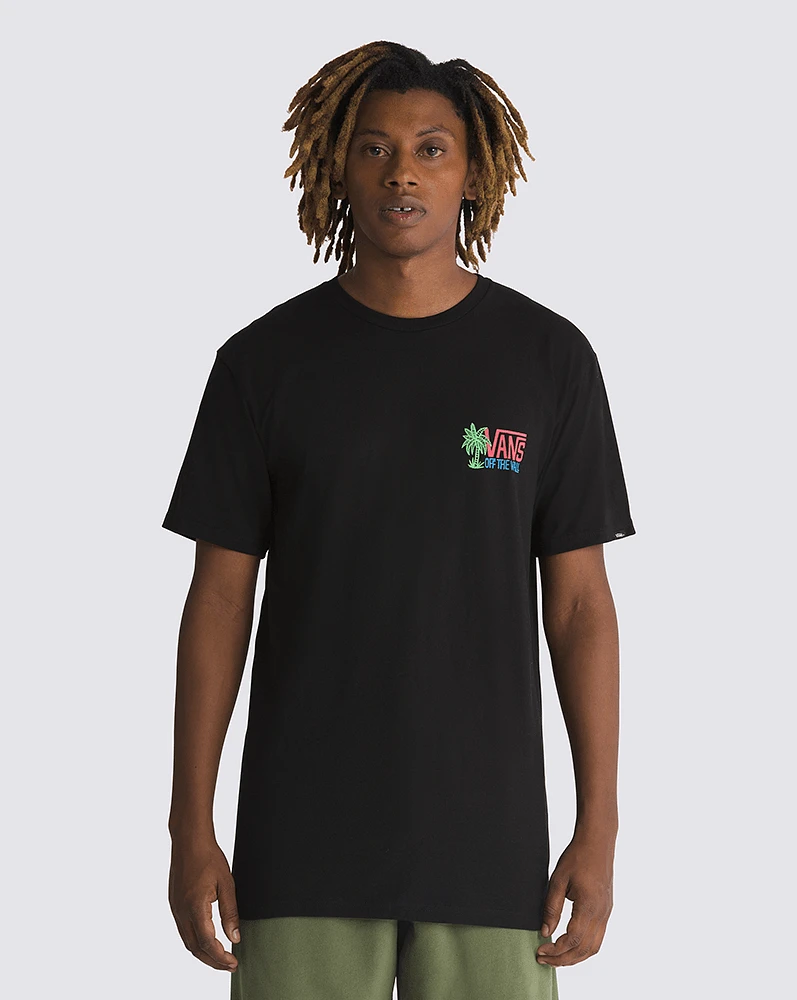 Playeras Vans Palm Lines Ss Look Negro/Rojo