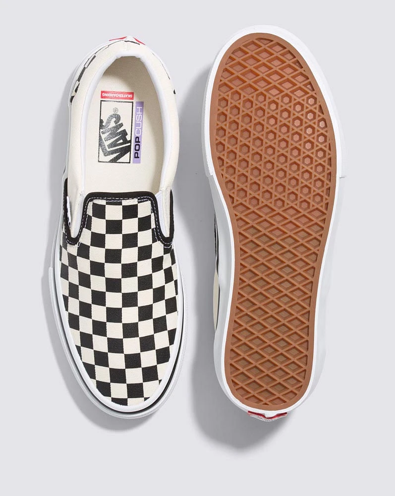 Skate Slip-On Checkerboard Negro/Blanco