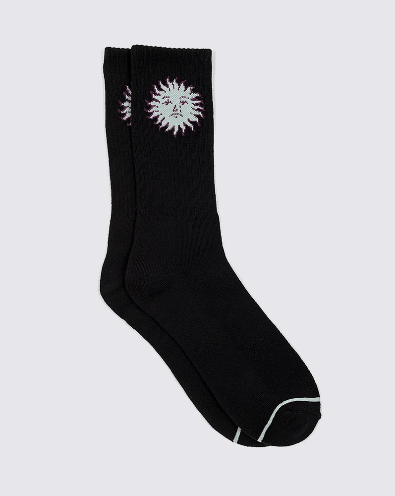 Calcetines Sunface Crew Look Negro