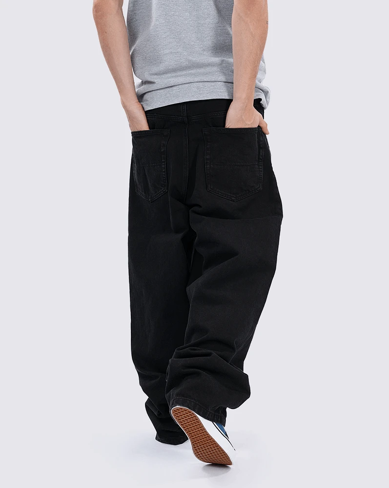 Pantalones Check-5 Baggy Denim Pant Look Negro