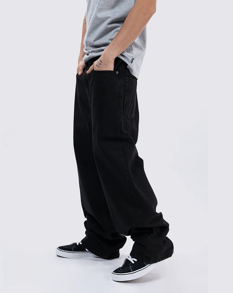 Pantalones Check-5 Baggy Denim Pant Look Negro