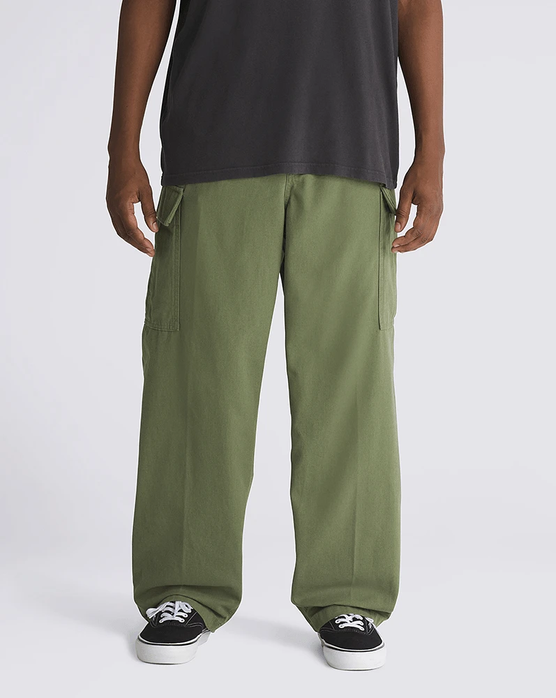 Pantalones Range Cargo Baggy Tapered Elastic Look Verde