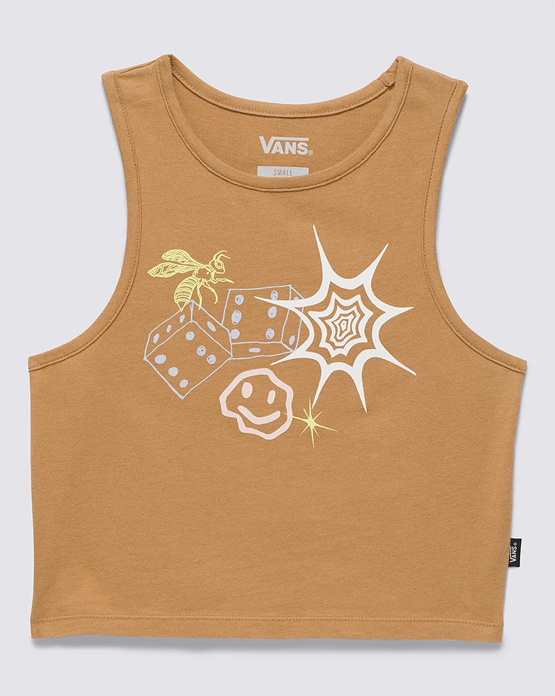 Playeras Total Mess Fitted Tank Café