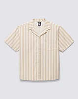 Camisas Spitfire Wheels Ss Woven Beige