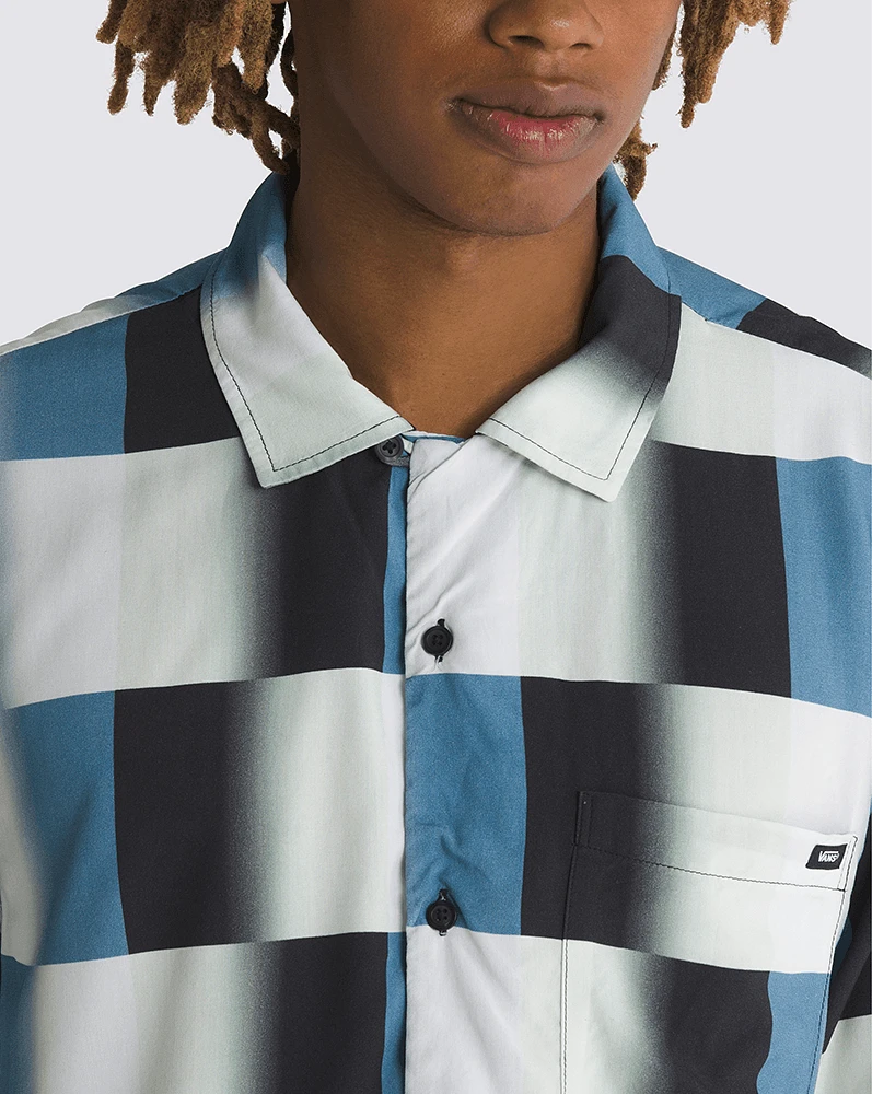 Camisas Emory Ss Woven VCD Azul/Negro