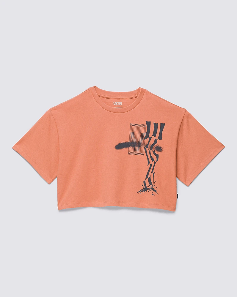 Playeras V-Line Relax Crop Naranja