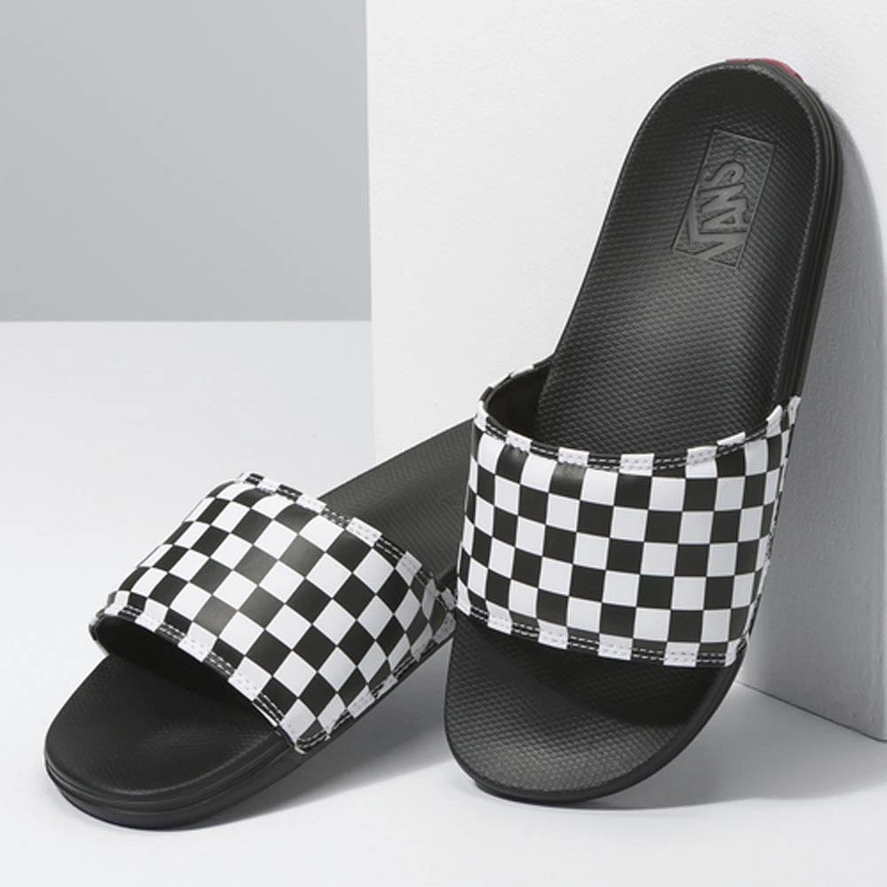 Sandalias Slide-On Negro/Blanco