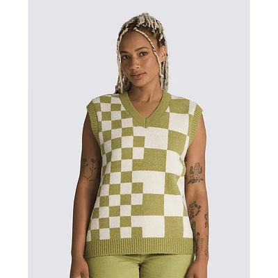 Suéteres Courtyard Checker Sweater Vest  Verde/Beige