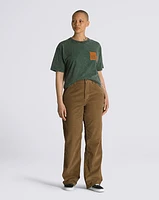 Pantalones Drill Chore Loose Carpenter Cord Pant Café