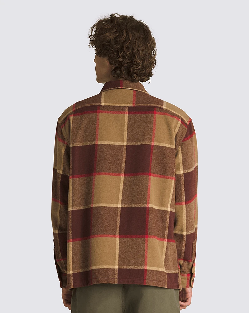 Franelas Norbeck Ls Woven Café/Rojo