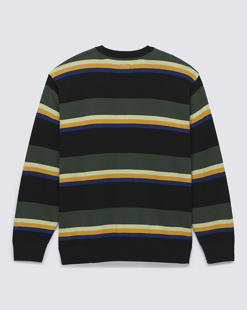 Suéteres Tacuba Stripe Crew Sweater Negro/Verde