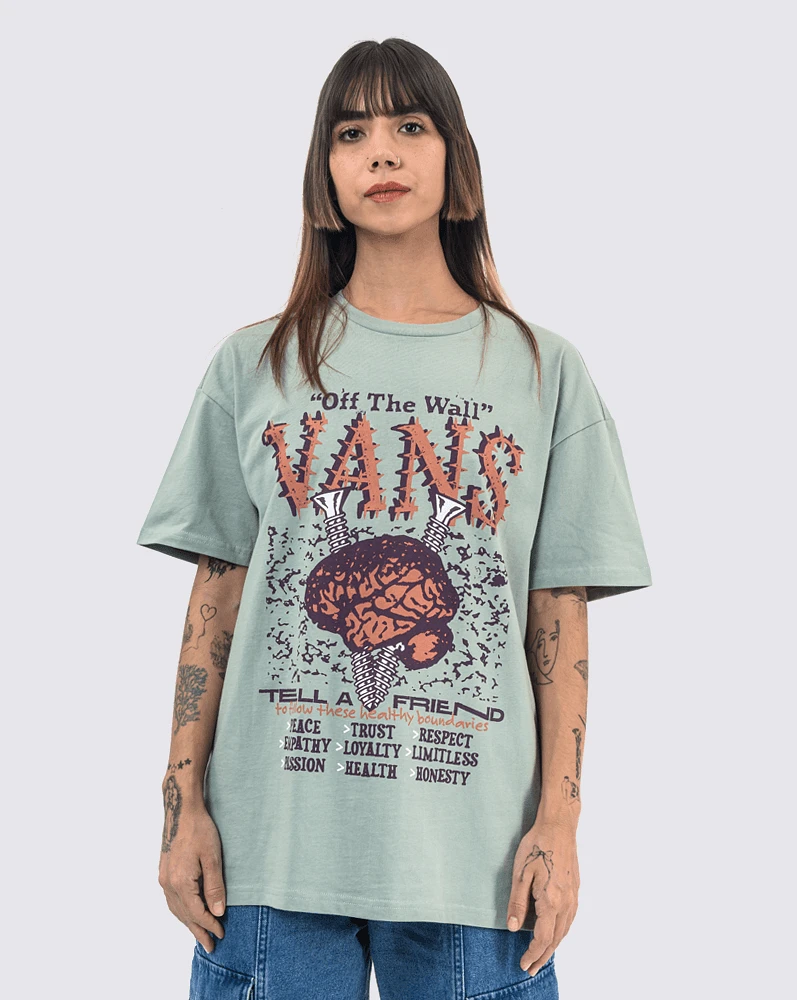 Playeras Brain Jam Oversized Verde