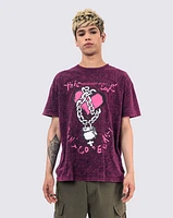 Playeras Love Shackle Oversized Rosa