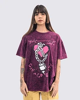 Playeras Love Shackle Oversized Rosa