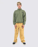 Sudaderas Leighton Mock Neck Fleece Verde