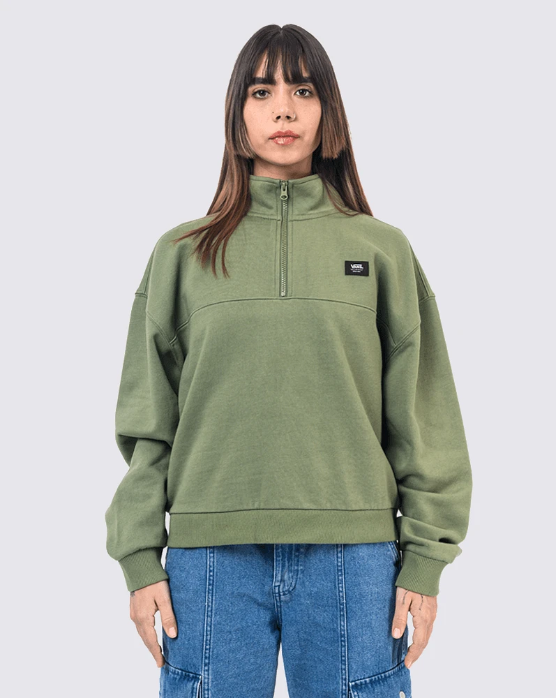 Sudaderas Leighton Mock Neck Fleece Verde