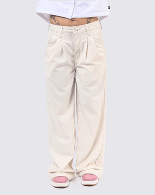 Pantalones Alder Relaxed Pleated Look Beige