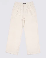 Pantalones Alder Relaxed Pleated Look Beige