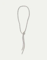 Skinny Serpent Chain Necklace in Silver | Veronica Beard